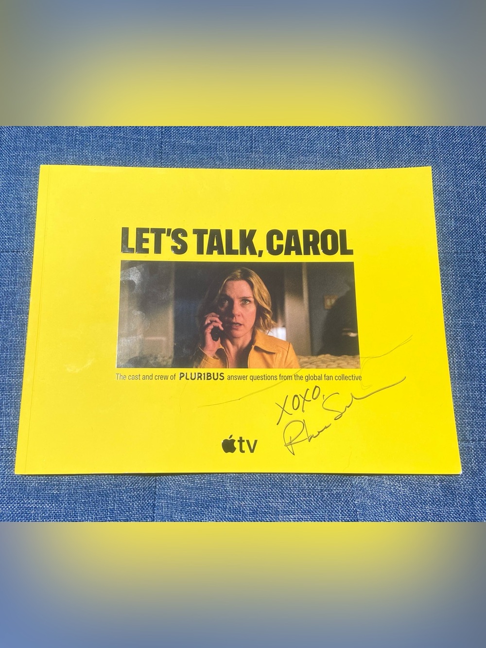 PLURIBUS FYC Apple TV Event Book LET'S TALK, CAROL Signed by Rhea Seehorn